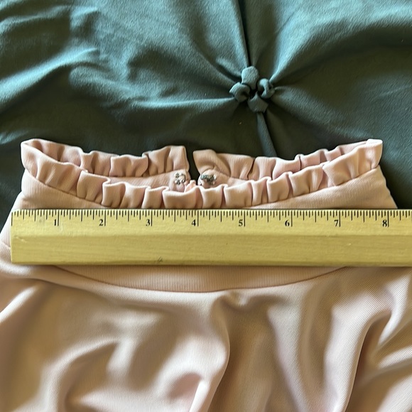 Soft pink mock turtleneck blouse - Picture 9 of 9